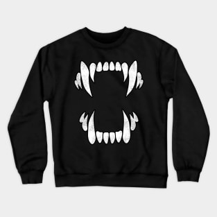 Scary Wolf Fangs Crewneck Sweatshirt